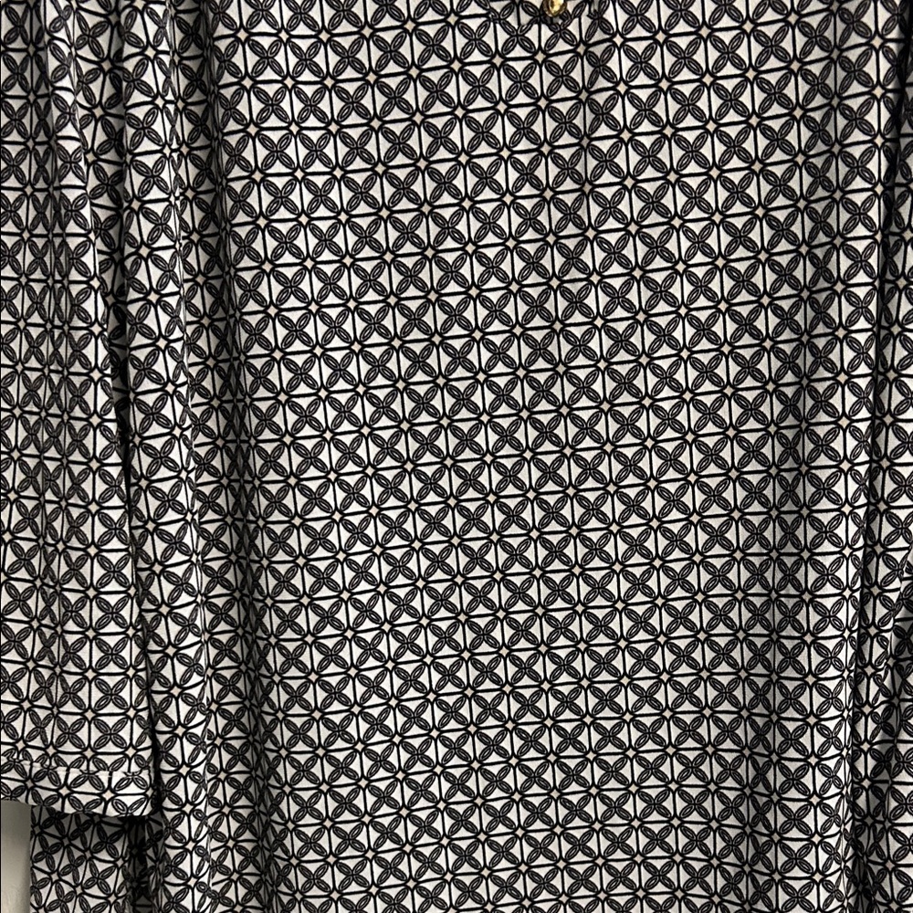 Dana Buchman Black and White Patterned Blouse - Picture 8 of 12